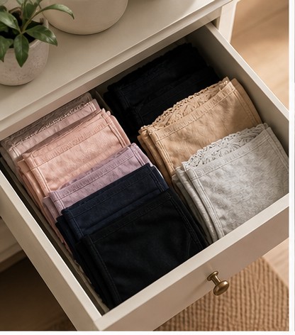reusable period underwear and care planning scene